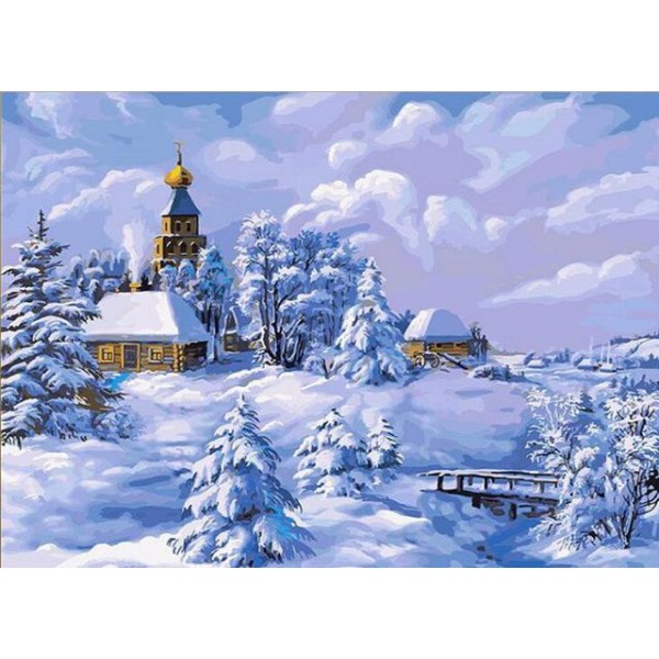 Village Winter Landscape